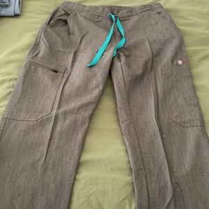Figs grey straight leg scrub bottoms